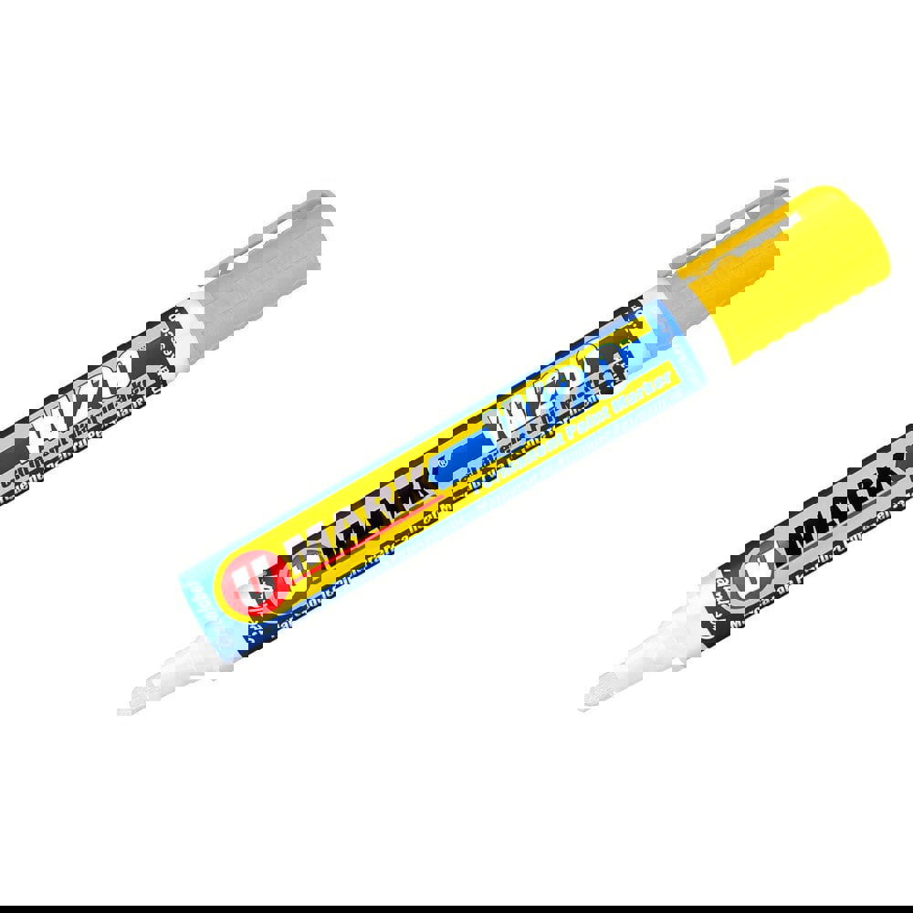 Markers & Paintsticks; Marker Type: Liquid Paint Marker; Tip Shape: Bullet; Chisel; Color: Yellow; Ink Type: Xylene-free; Water Base; Fade Resistant; Water Resistant; Tip Type: Reversible; Bullet; Chisel; For Use On: Wood; Glass; Cardboard; Plastic; Metal